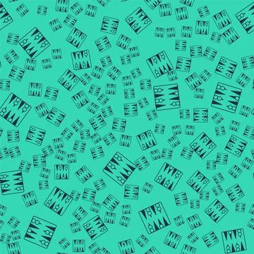 Black Backgammon board icon isolated seamless pattern on green background Stock Illustration