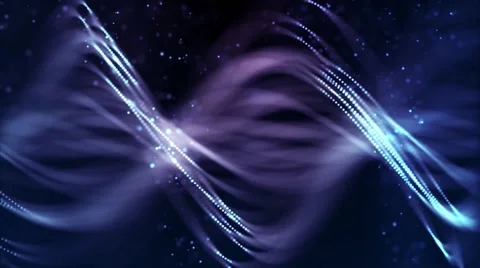 Black background with 3d animated string motion loop HD Stock Footage 67344427