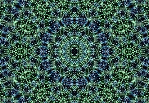 Black background with abstract color pattern Illustrazione stock