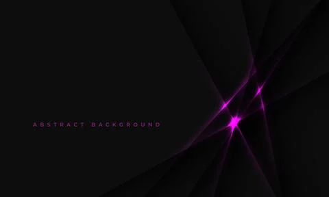 Black background with abstract pink light lines and shadows Stock Illustration