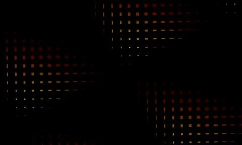 Black background with abstract red and yellow halftone Stock Illustration