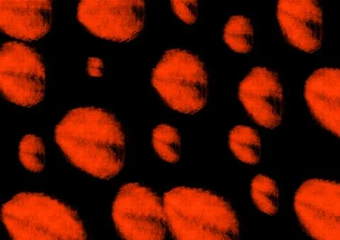 Black background with abstract red shapes Stock Illustration