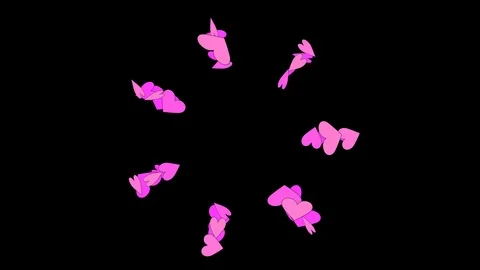 Black background and moving heart shape Stock Footage 103122795