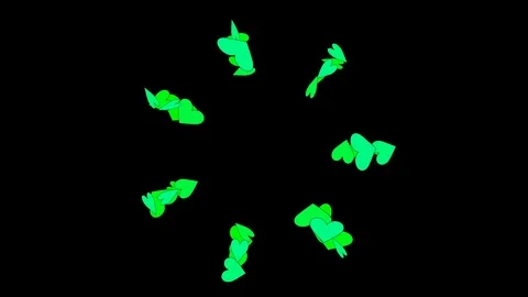 Black background and moving heart shape Stock Footage 103122930