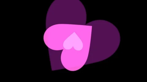 Black background and moving heart shape Stock Footage 104460165