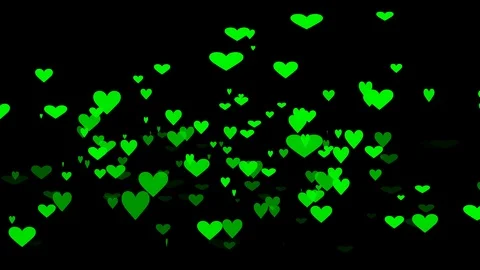 Black background and moving heart shape Stock Footage 108520934