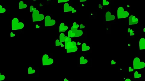 Black background and moving heart shape Stock Footage 112366684