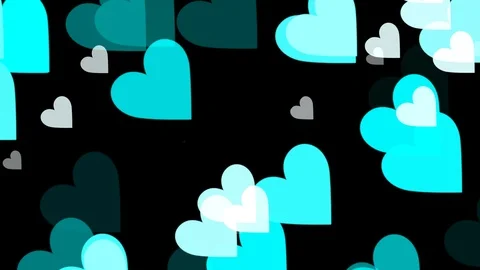 Black background and moving heart shape Stock Footage 112729632