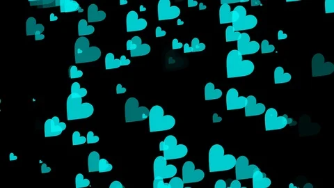 Black background and moving heart shape Stock Footage 113268904