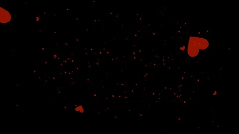 Black background and moving heart shape Stock Footage 122307053
