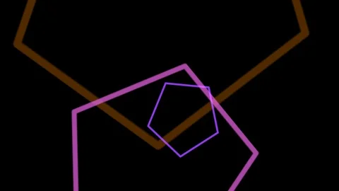 Black Background and Moving Pentagram Stock Footage 104380797