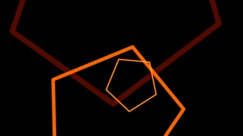 Black Background and Moving Pentagram Stock Footage 104380943