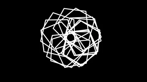 Black Background and Moving Pentagram Stock Footage 104781481