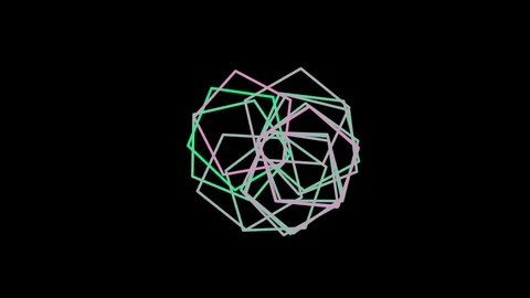 Black Background and Moving Pentagram Stock Footage 104782149