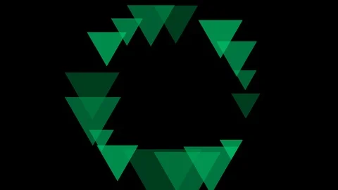 Black background and multiple moving triangles Video stock 103063183