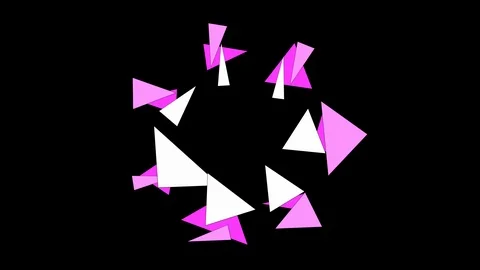 Black background and multiple moving triangles Video stock 103411003