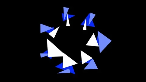 Black background and multiple moving triangles Stock Footage 103411274