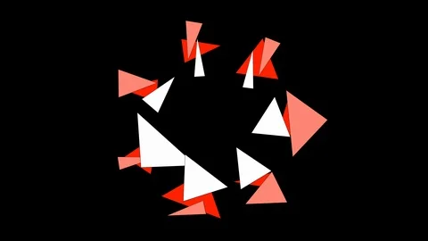 Black background and multiple moving triangles Stock Footage 103443064