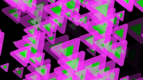 Black background and multiple moving triangles Video stock 113396431