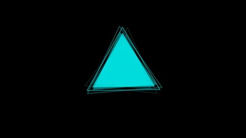 Black background and multiple moving triangles Stock Footage 113728098