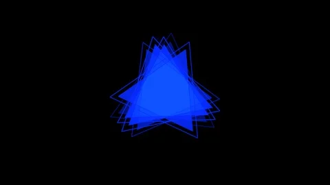 Black background and multiple moving triangles Stock Footage 113729082