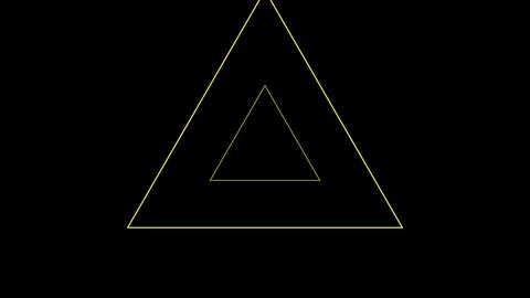 Black background and multiple moving triangles, Zoom in and out repeatedly Stock Footage 113779197