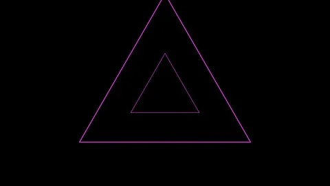 Black background and multiple moving triangles, Zoom in and out repeatedly Stock Footage 113781696