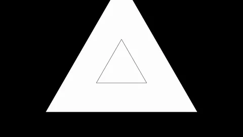 Black background and multiple moving triangles, Zoom in and out repeatedly Stock Footage 114144711