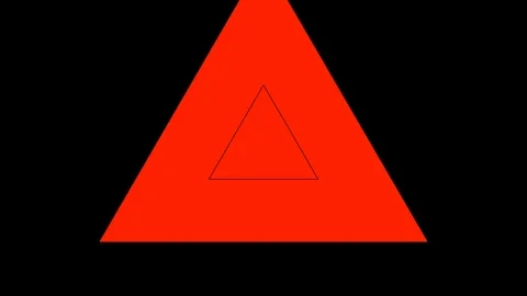 Black background and multiple moving triangles, Zoom in and out repeatedly Stock Footage 114147584