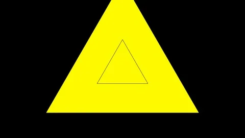 Black background and multiple moving triangles, Zoom in and out repeatedly Stock Footage 114150254