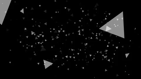 Black background and multiple moving triangles Stock Footage 122972583