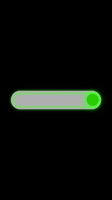 Black background with animated neon toggle switch effect vertical video. Gl.. Stock Footage 315637267