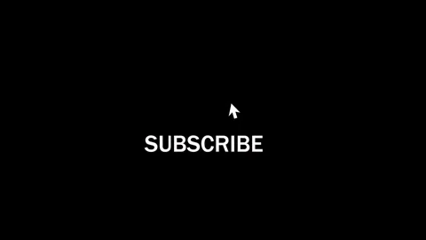 Black background animation with cursor clicking subscribe button for video .. Stock Footage 313468895