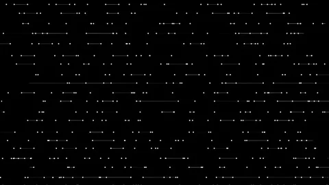 Black background animation with moving white horizontal lines between dots with Stock-Footage 265039655