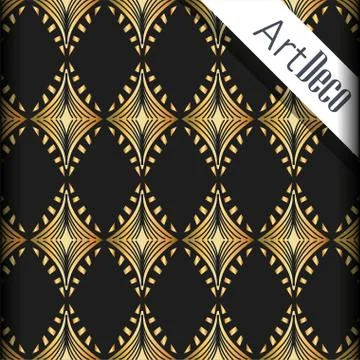 Black background art deco frames Illustrazione stock