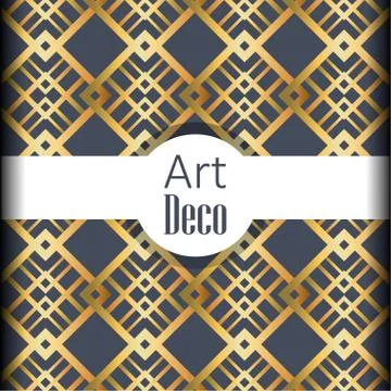 Black background art deco frames Illustrazione stock