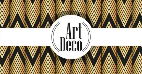 Black background art deco frames Stock Illustration