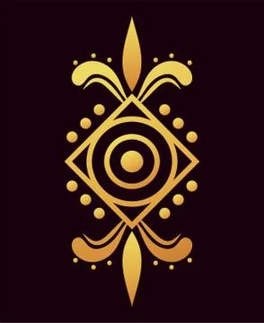 Black background art deco frames Stock Illustration