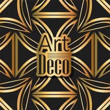 Black background art deco frames Illustrazione stock