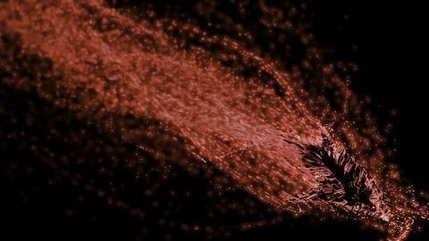 Black background with backlight. Design. Dark sky with bright shiny particles Stock Illustration