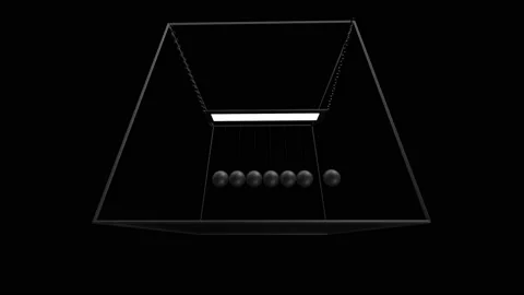 Black background with balance wheel in motion. Stock Footage 153138196