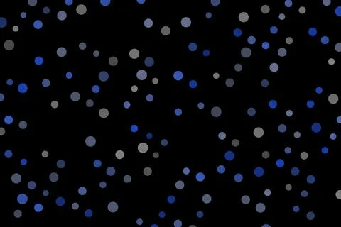 Black background with blue and gray bokeh lights Stock Illustration