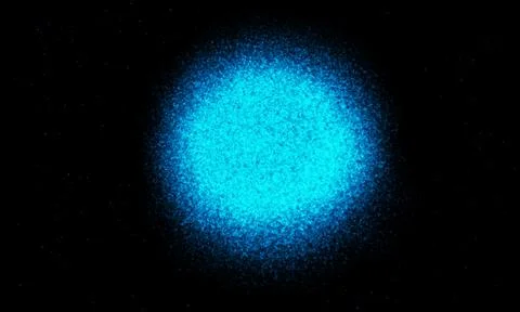 Black background with a blue blastoff ball Stock Illustration