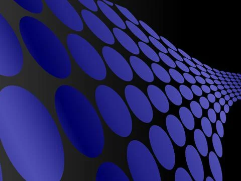 Black background with blue shapes Stockillustratie