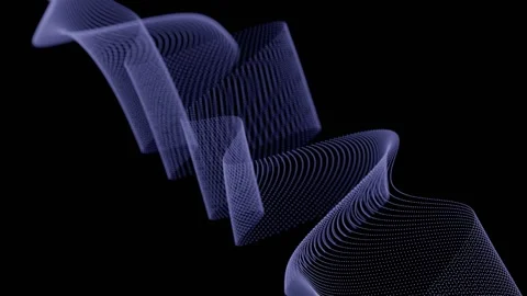 A black background with a blue wave pattern 库存影片 309984459