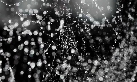 Black background with bokeh, defocus texture Stock Photos