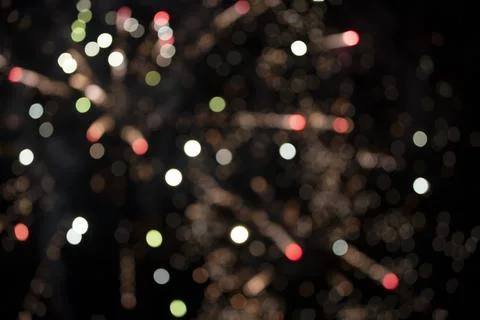 On a black background bokeh Stock Photos