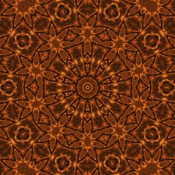 Black background with bright abstract fire pattern Stock Illustration