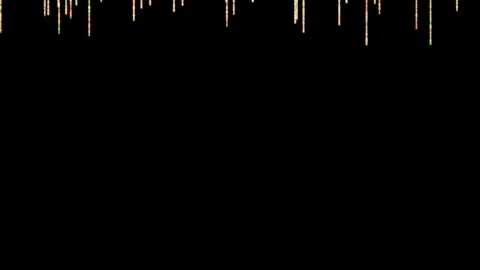Black background with bright colored lines moving down. Animation. Beautiful Vídeos de archivo 121632008
