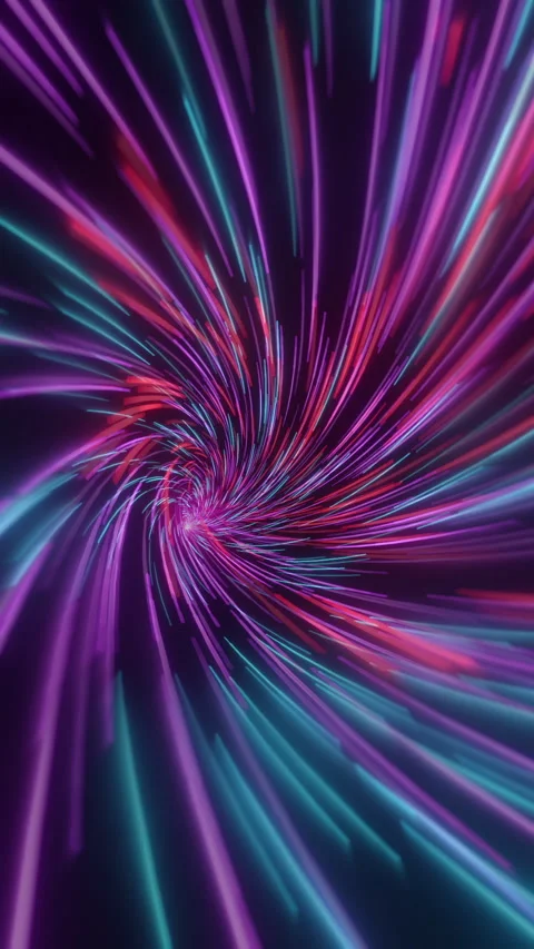 Black background with bright neon lines Stock Footage 240197695